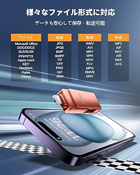 Amazon.co.jp: Vackiit 【MFi認証取得】iPhone用USBメモリー